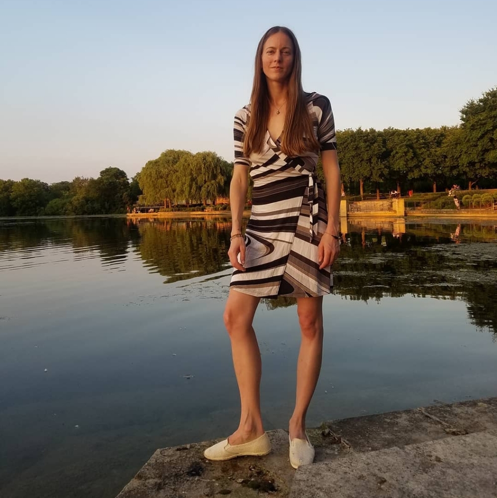 swirl print wrap dress